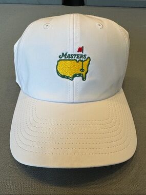 Masters White Cap with Yellow & Green Logo